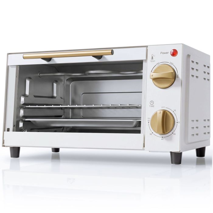 BLAYDON 9L 750W Mini Countertop Oven and Grill with Adjustable Temperature and Timer - White