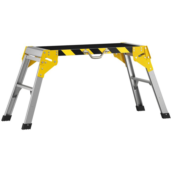 YORKLEY 150 kg Foldable Aluminium Work Bench and Tool Stand, 110 x 32 x 50 cm - Black