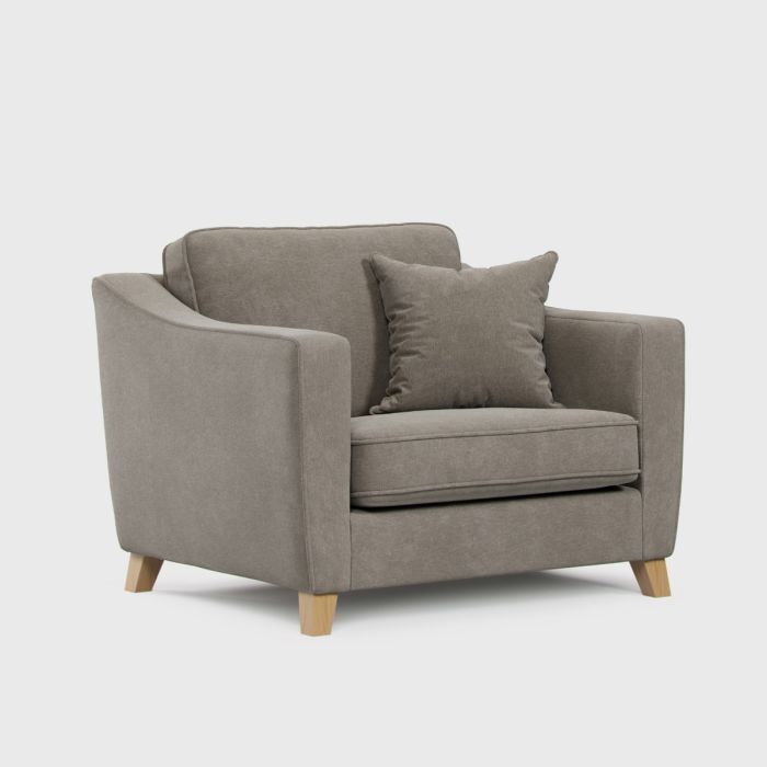 Armchair - KRISTY Fabric - Dark Beige 110cm