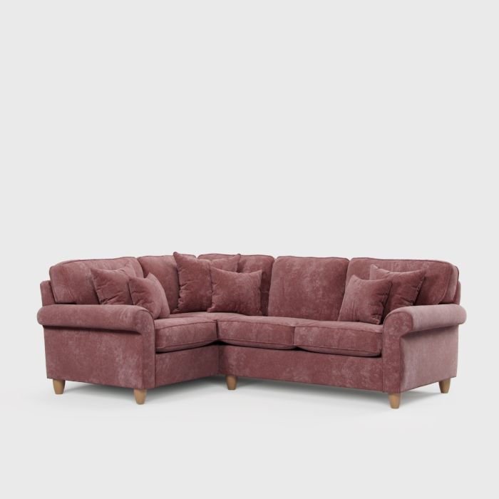 Corner Sofa - COASTAL Fabric 3 Seater Right Hand Facing - Deep Terra