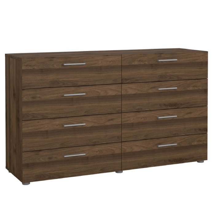 PEMBROKE Dark Oak Finish Chest of Drawers - Extra Large-sized, 8 Drawers, Double