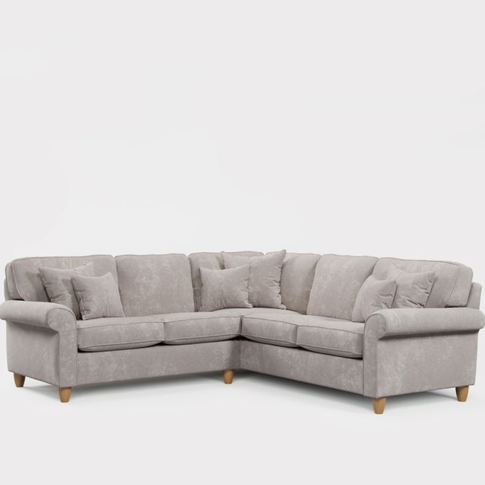 Corner Sofa - COASTAL Fabric 4 Seater Right Hand Facing - Beige
