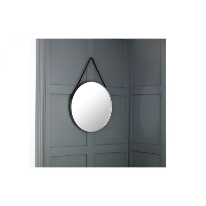 Opera Round Pewter Mirror