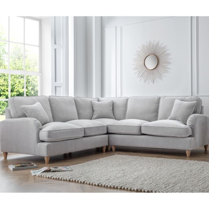 Corner Sofa - COCOON Fabric 5 Seater Right Hand Facing - Ice