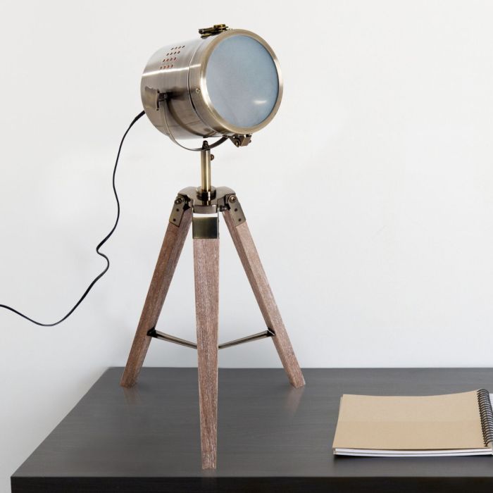 Vintage Style Copper Finish Tripod Lamp - Bronze