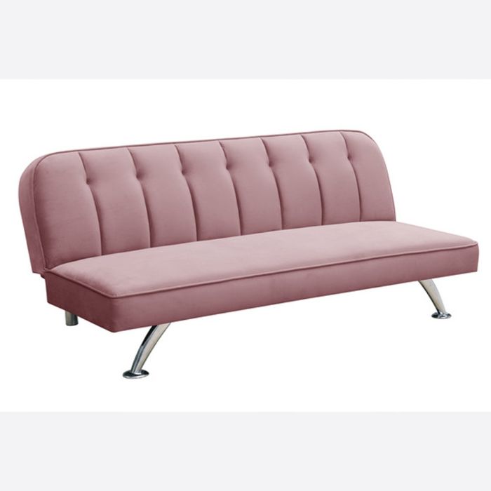 Brighton 3 Seater Velvet Sofabed - Pink