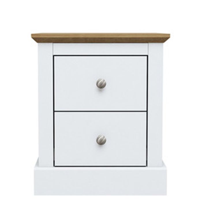 Devon 2 Drawers Beside Table - White