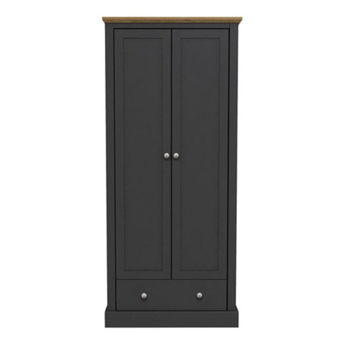 Devon 2 Door Wardrobes - Charcoal