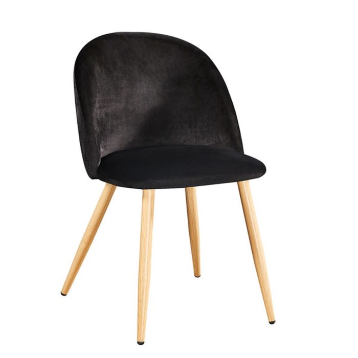 VENIRA Oak Finish Dining Chair - Black