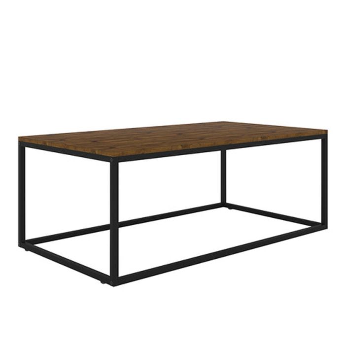Ealing Black Metal With Rustic Wood Effect Coffee Table - Vintage Pine