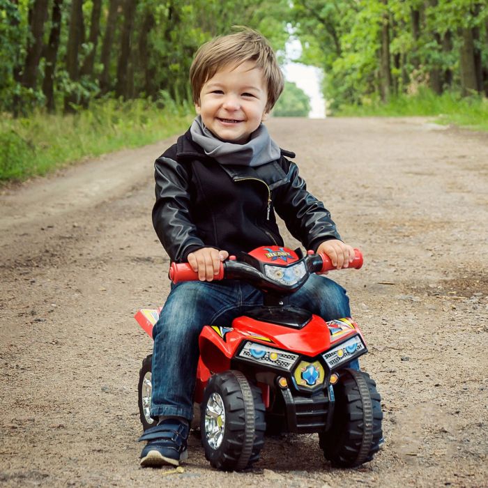 4 Wheels Kids Ride On Quads Car With LED Lights Music - Red