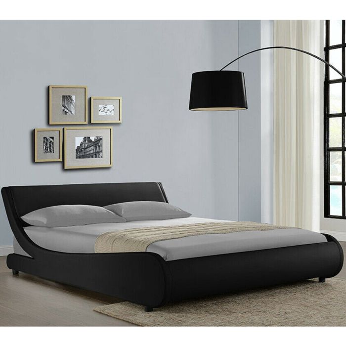 Designer Faux Leather Slats Black White Red - 2 Sizes