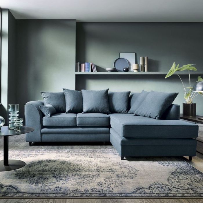 Darcie Corner Sofa - Teal-Right Facing