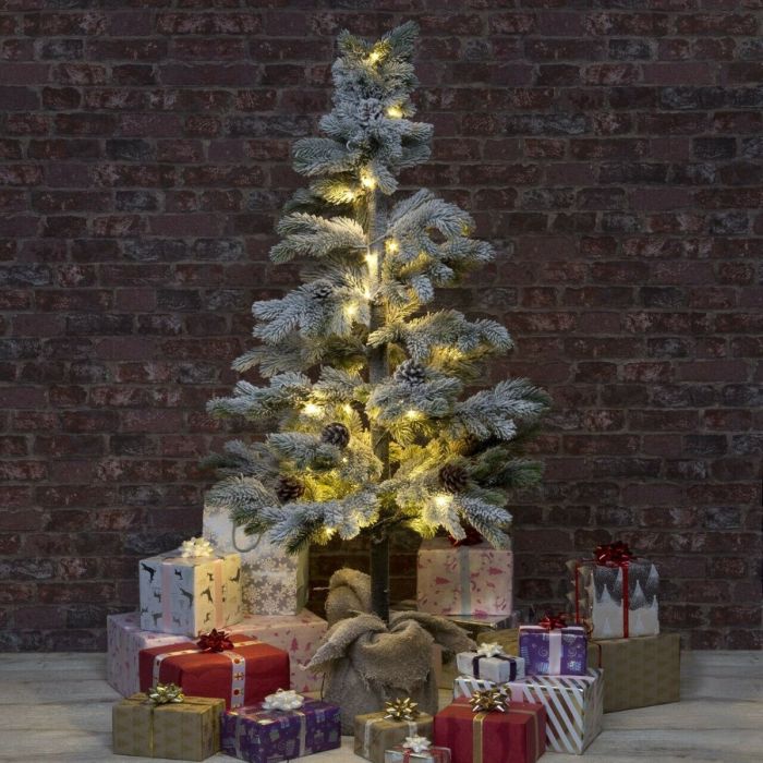 Snow Frosted Pine Artificial Christmas Tree Green - 2 Sizes