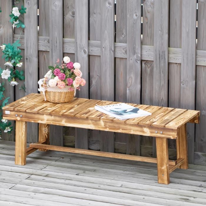 Classic Design Fir Solid Wood Outdoor Garden 2 Person Bench