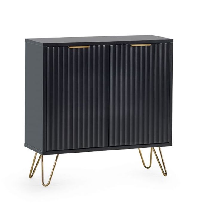 Golden Legs Murano Compact Sideboard - Matte Black