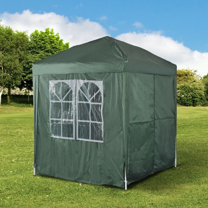 Marquee Pop Up Party Tent with Storage Bag - Green