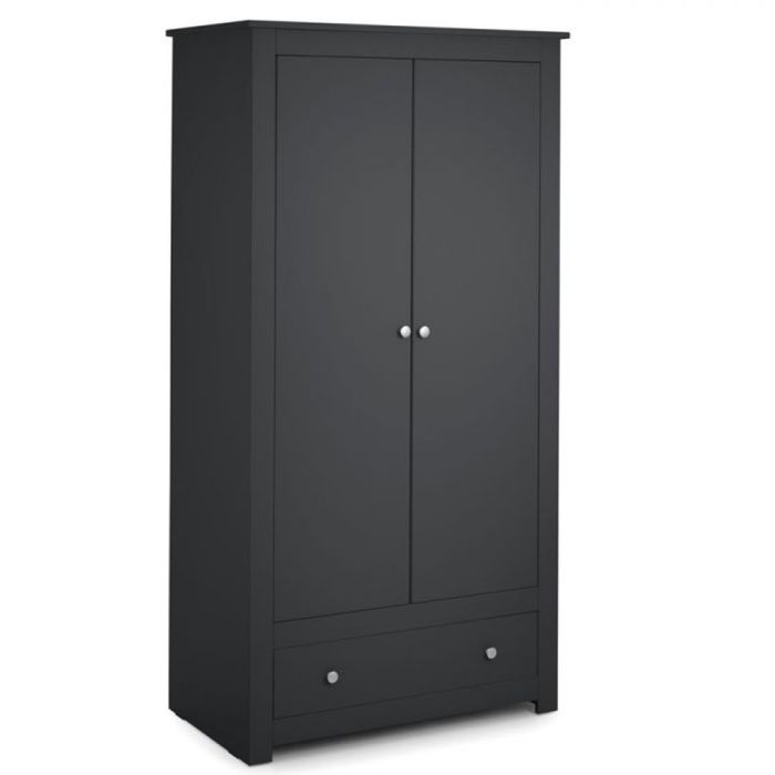 Radley 2 Door Wardrobe With 2 Drawers - Anthracite