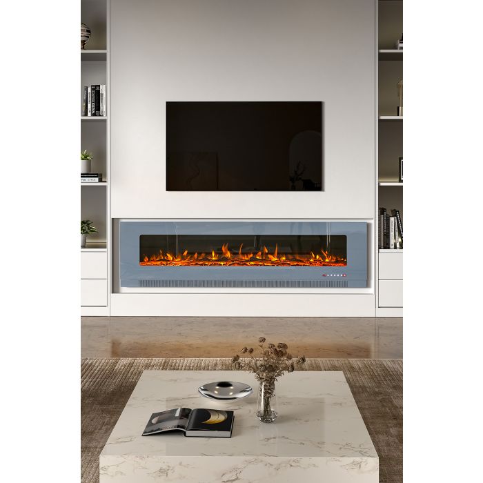 72-inch Wall-Mounted Electric Fireplace