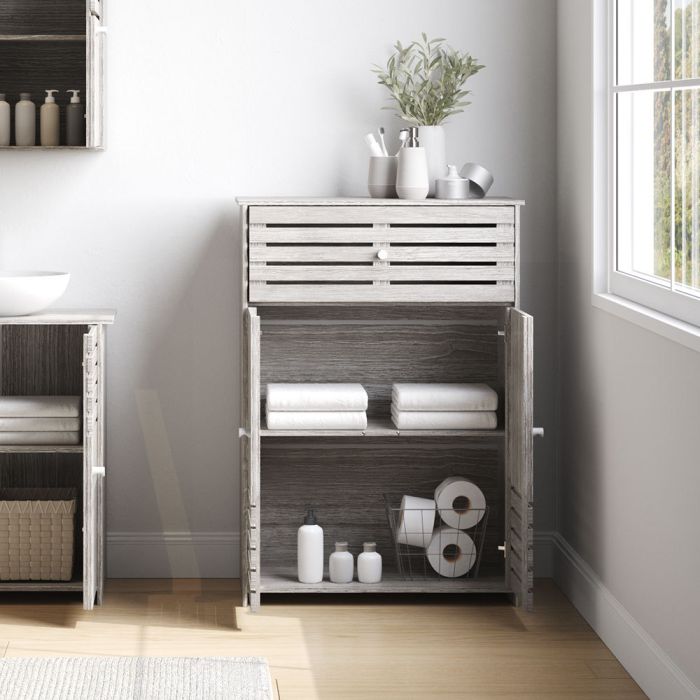 Minimalist Wooden Freestanding Bathroom Cabinet