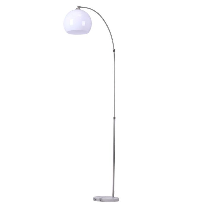 5ft Adjustable Arch LED Floor Lamp With Marble Base-White