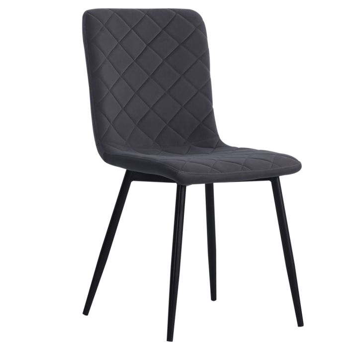Black Set of 4 Armless Dining Chairs