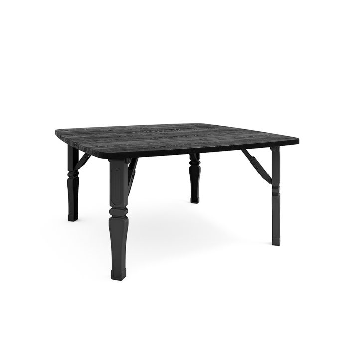 Contemporary Square Wooden Folding Coffee Table - 70cm W