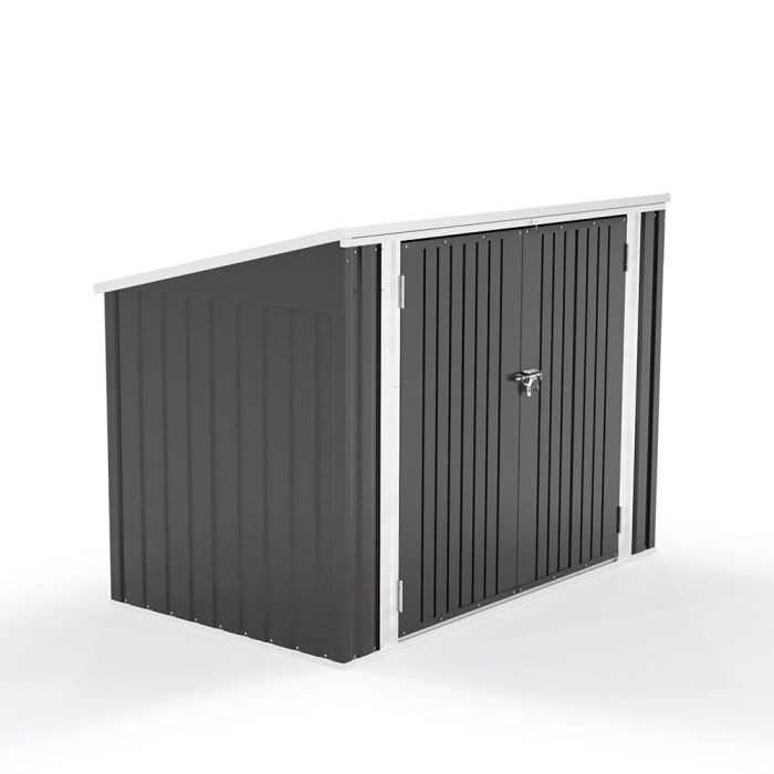 Steel Trash Can Recycle Bin Enclosure Storage Shed