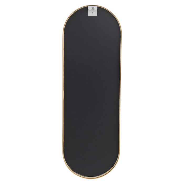 Modern Oval Metal Full Length Wall Mirror Gold