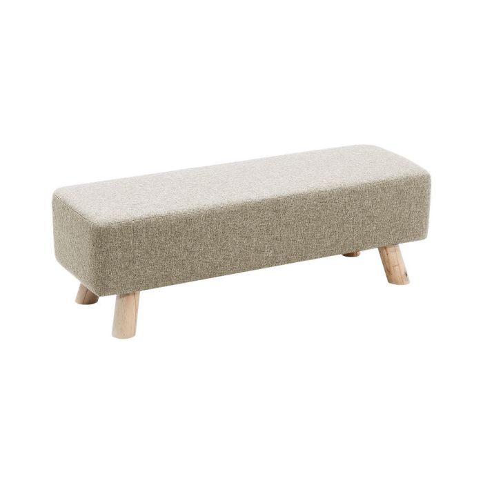 Beige Rectangular Footstool