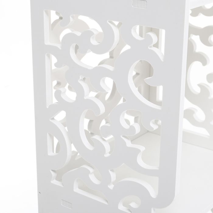 Rustic Small White Storage Display Shelving Unit