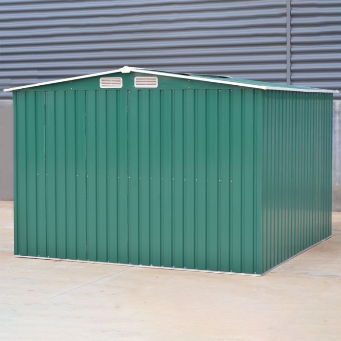 Green Large Metal Garden Tool Storage Shed-259cm D