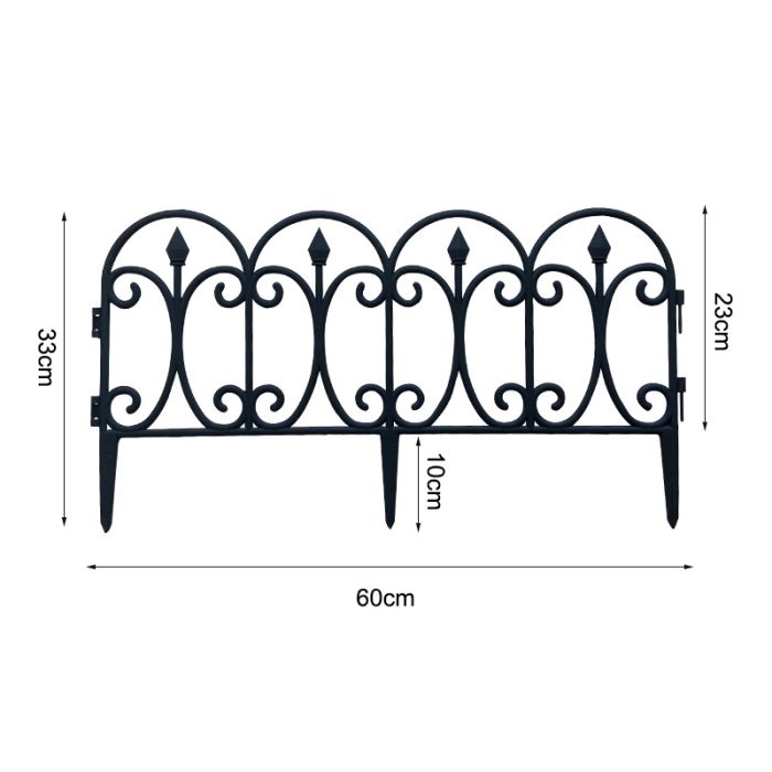 6pcs Outdoor Picket Fence Decorative Garden Border Edging