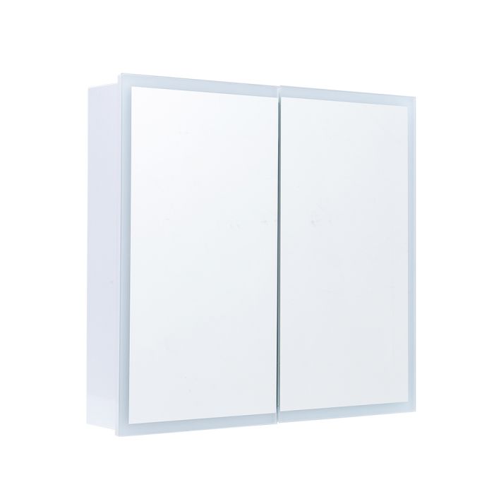 LED Double Door Mirror Cabinet Bathroom 650x600 Mm