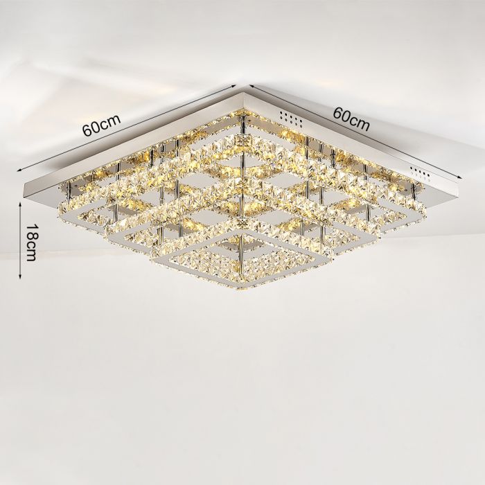 60cm Wide LED Crystal Ceiling Lights Chandelier Lamp