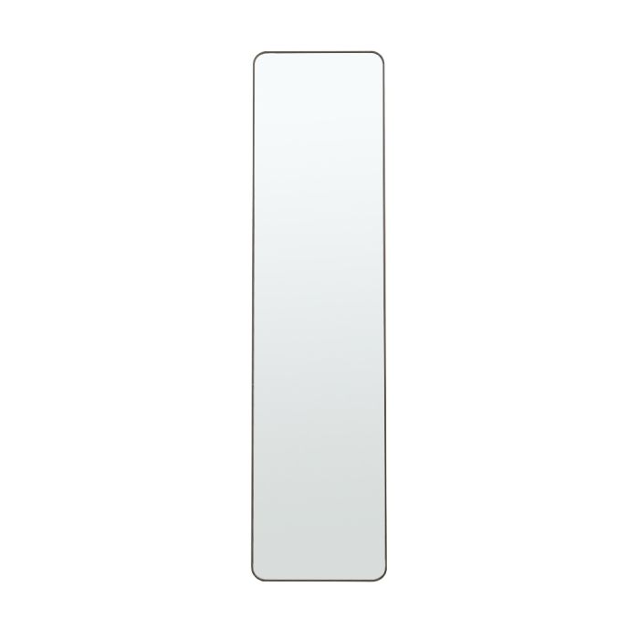 Modern Rectangular Metal Floor Mirror Black