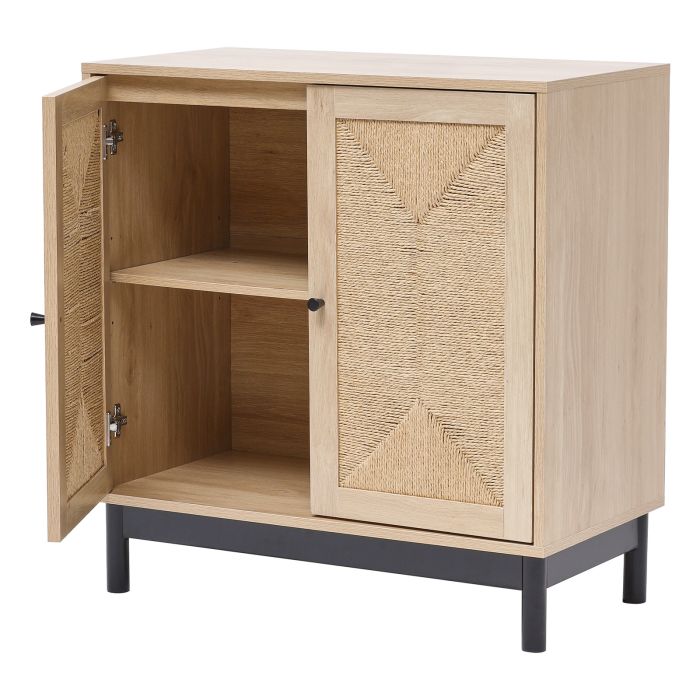 Rustic Woodside Sideboard: Woven Door Edition