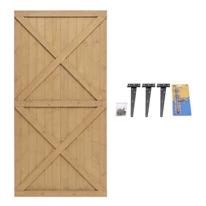 Garden Flat Top Pine Wood Gate Kit 100X183CM