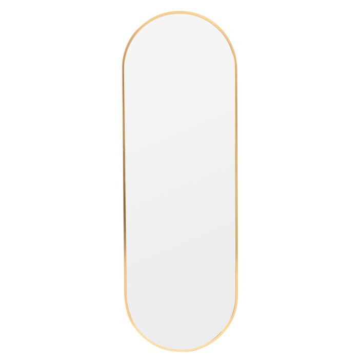 Sleek Contemporary Oval Metal Wall Mirror-150cm H