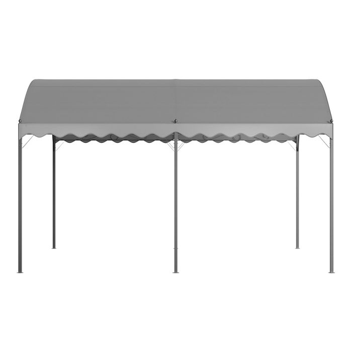 Dark Grey Waterproof Metal Arched Pergola with UV Protection and Shade for Outdoor Patio
