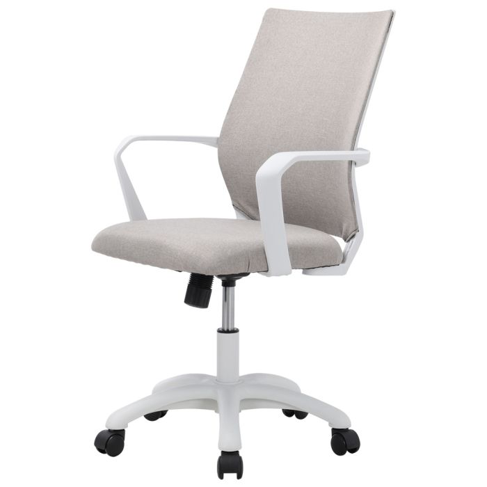 Khaki Fabric Swivel Chair Computer Ergonomic Office Chair