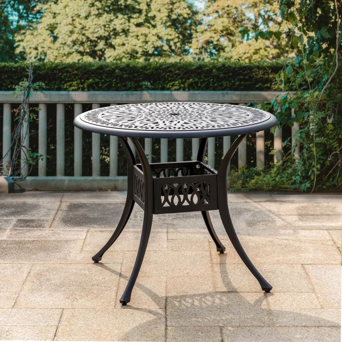 Vintage Round Cast Aluminum Garden Bistro Table