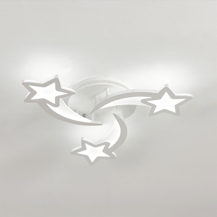 LED Ceiling Light Fixture With Star Lampshades