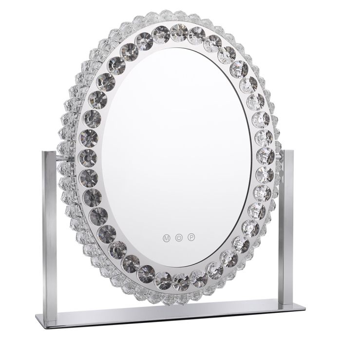 Crystal Glow Oval LED Vanity Mirror