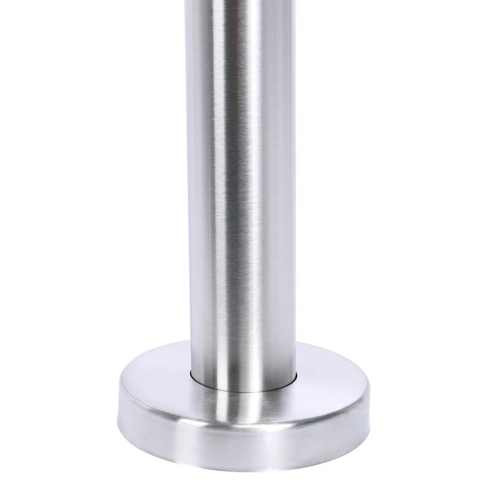 Silver Floor Mount Stainless Steel Handrail for Slopes and Stairs