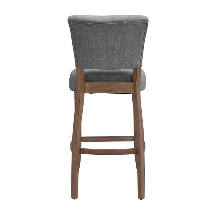 Set Of 2 Linen Upholstered Bar Stool