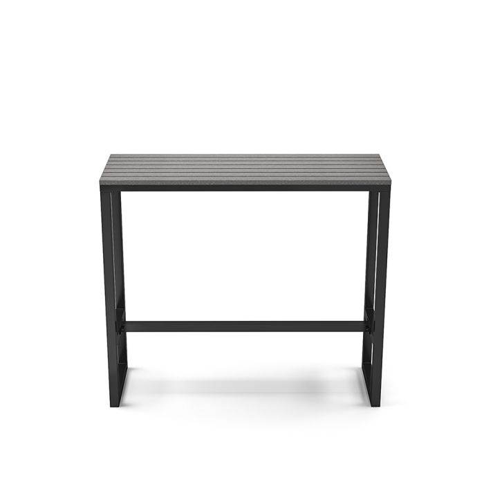 120cm Modern Garden Bistro High Bar Table, Grey