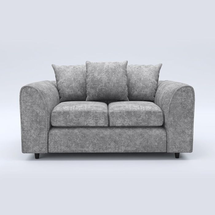 LORVANI Fabric 2 Seater Scatterback Sofa - Light Grey