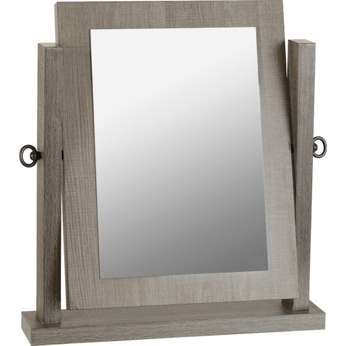 Lisbon Dressing Table Mirror - Black Wood Grain