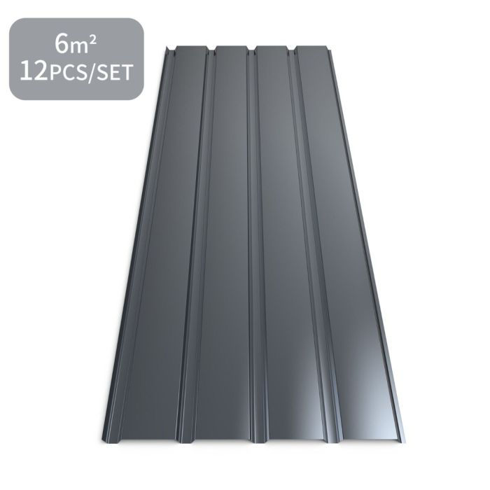 Storm Guard Galvanized 12 Piece Roofing Panels - Grey